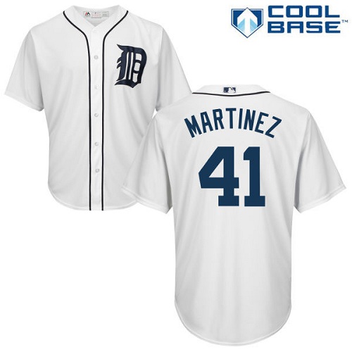 Tigers #41 Victor Martinez White Cool Base Stitched Youth MLB Jersey
